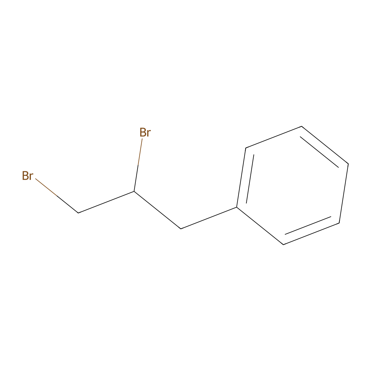 Benzene, (2,3-dibromopropyl)- molecular structure, CAS 1586-98-7