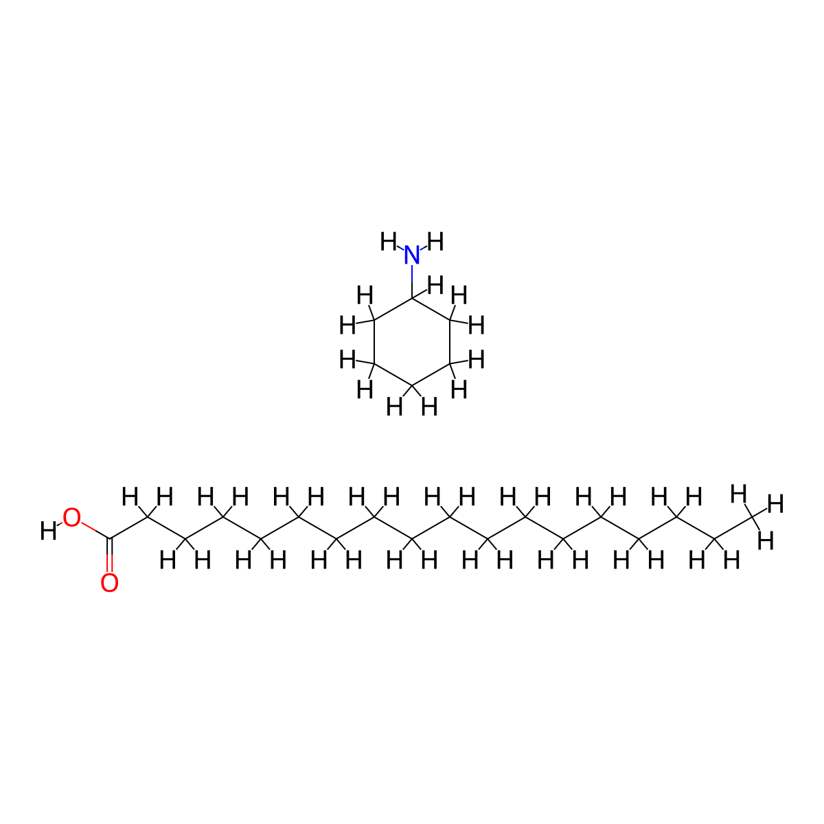 Octadecanoic acid, compd. with cyclohexanamine (1:1) molecular structure, CAS 15860-21-6