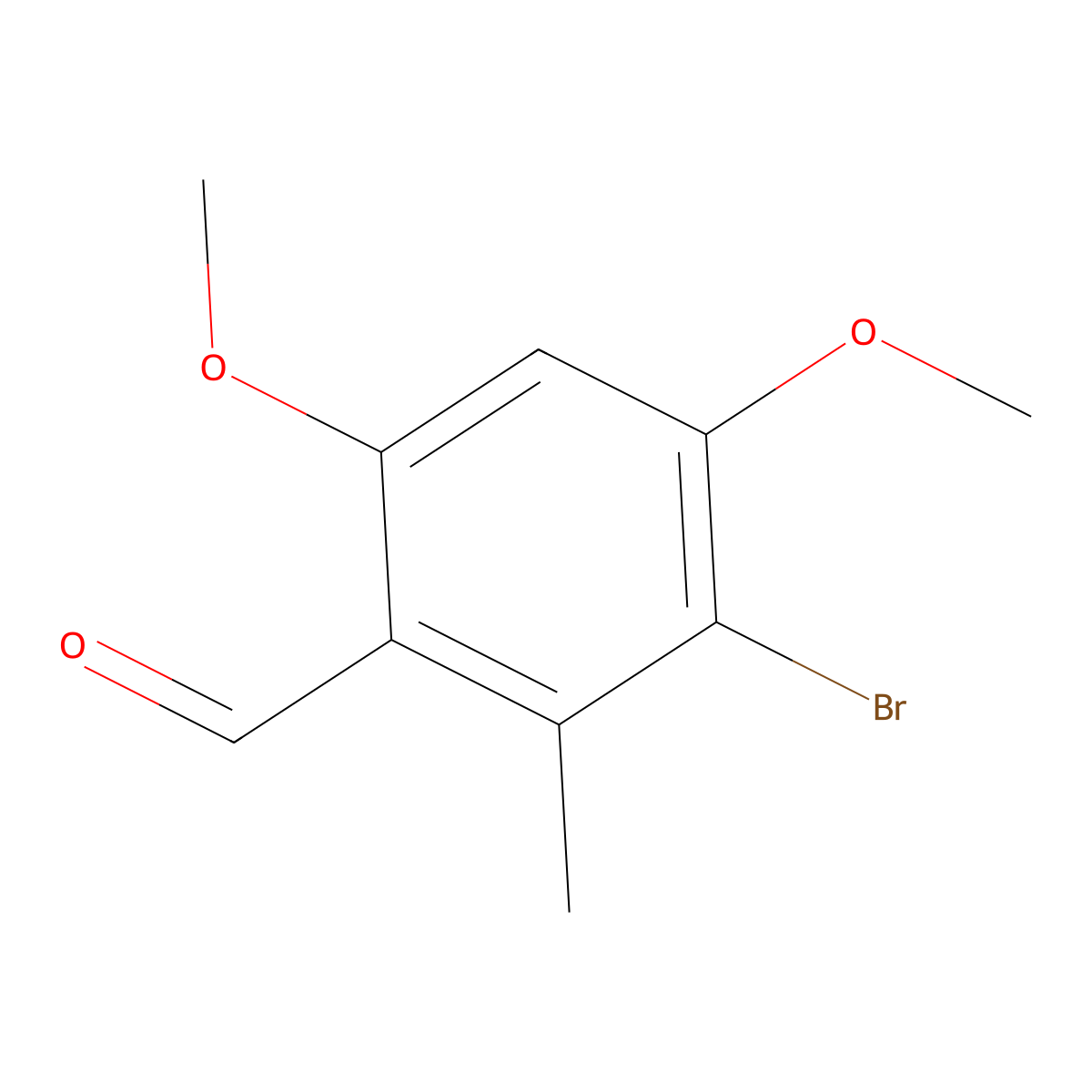 3-Bromo-4,6-dimethoxy-2-methylbenzaldehyde molecular structure, CAS 1586014-35-8