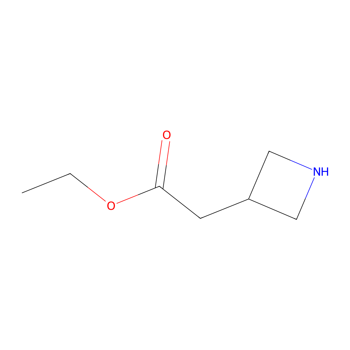 Ethyl 2-(azetidin-3-yl)acetate molecular structure, CAS 158602-33-6