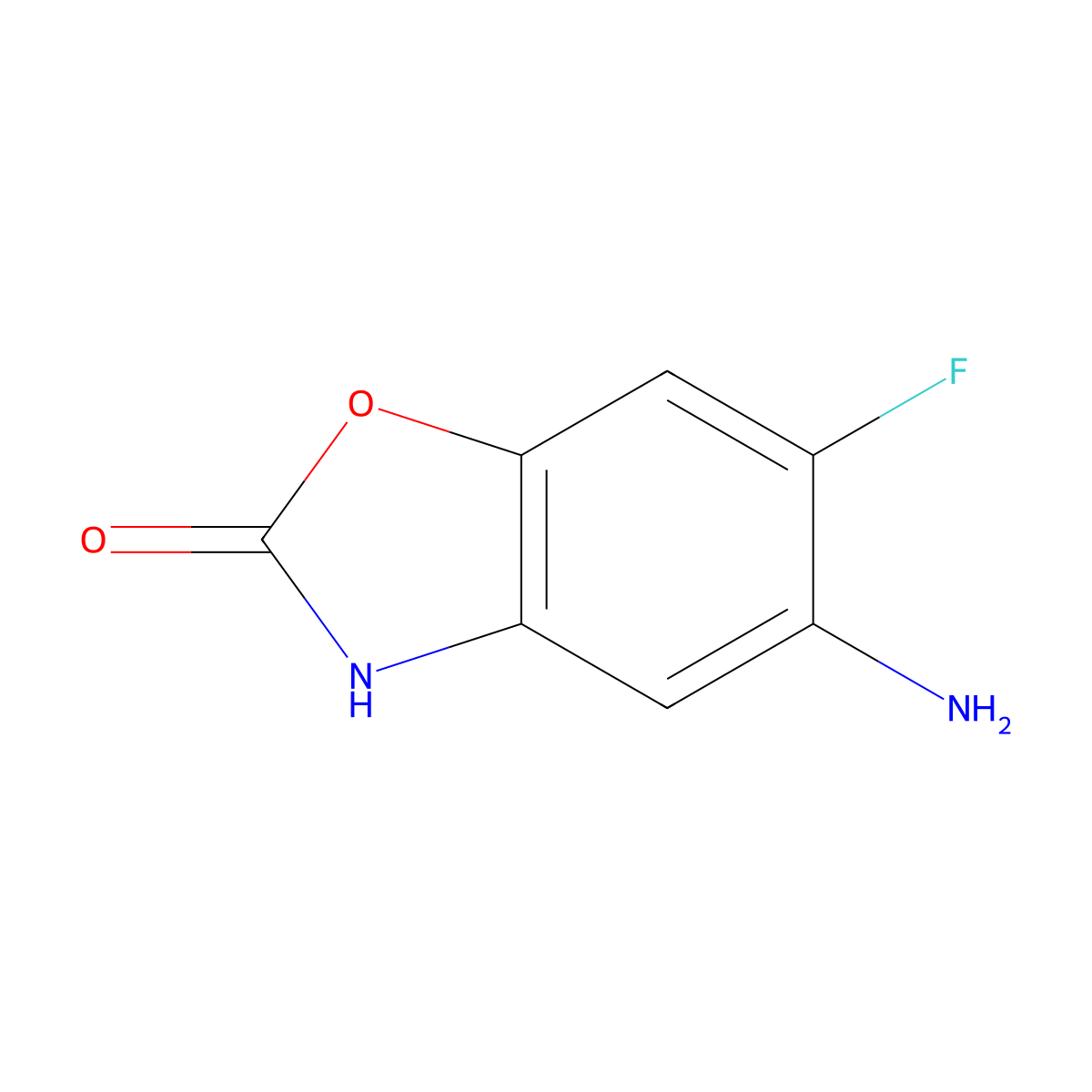 5-Amino-6-fluoro-2,3-dihydro-1,3-benzoxazol-2-one molecular structure, CAS 1586034-83-4