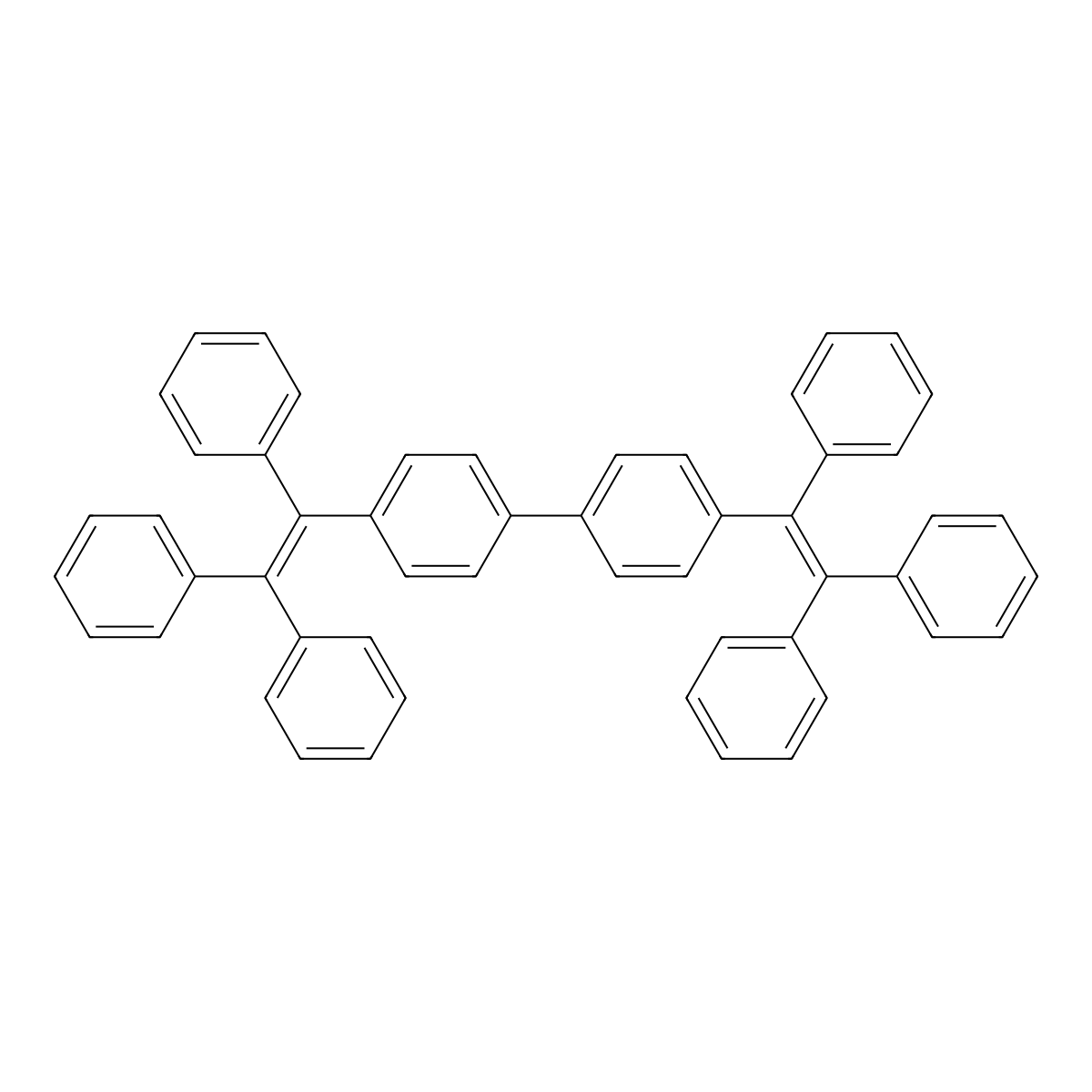 4,4'-Bis(1,2,2-triphenylvinyl)biphenyl molecular structure, CAS 158605-06-2