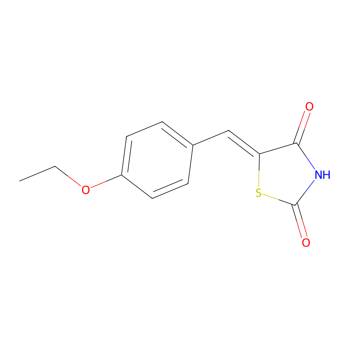 2,4-Thiazolidinedione, 5-[(4-ethoxyphenyl)methylene]- molecular structure, CAS 158605-69-7