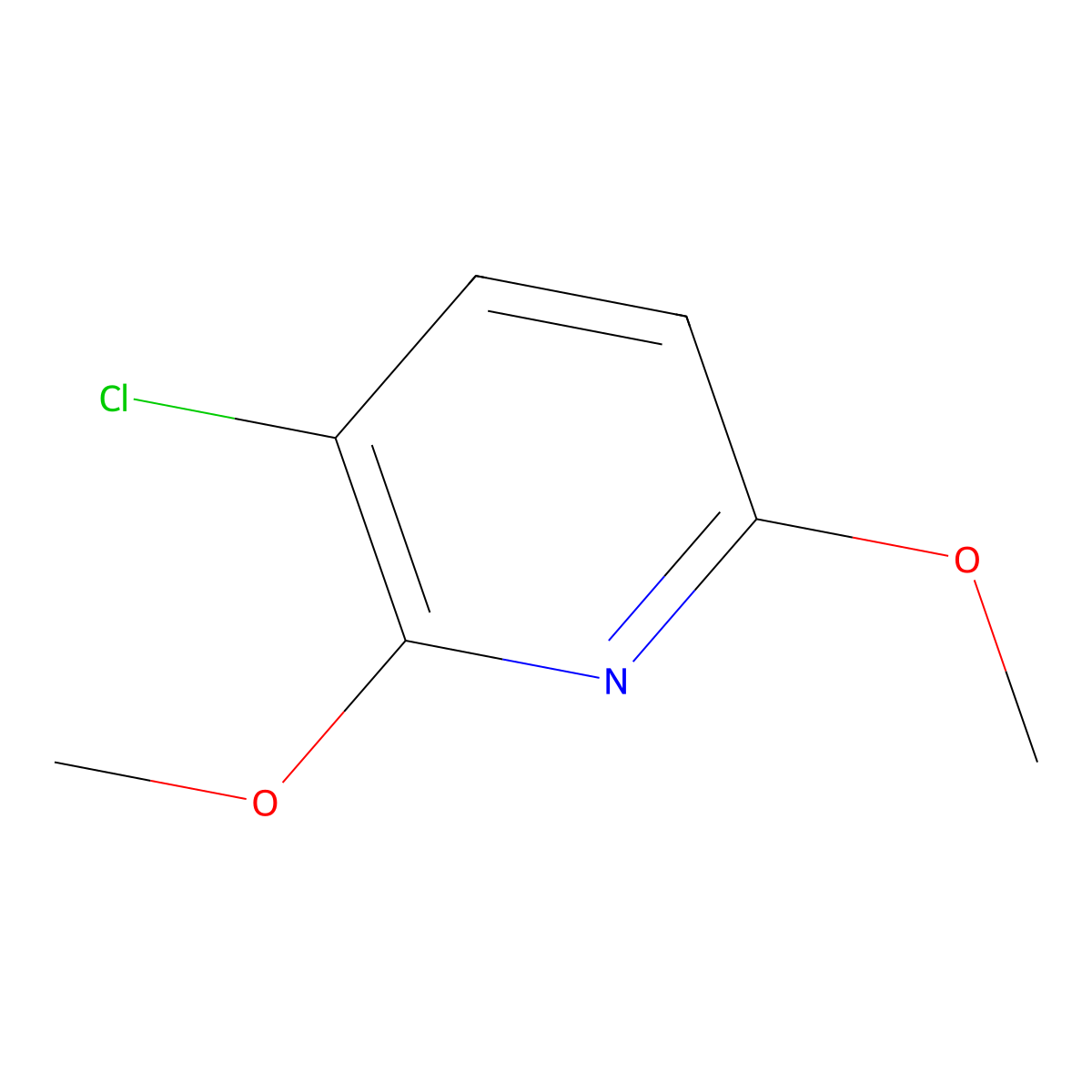 3-Chloro-2,6-dimethoxypyridine molecular structure, CAS 158609-09-7