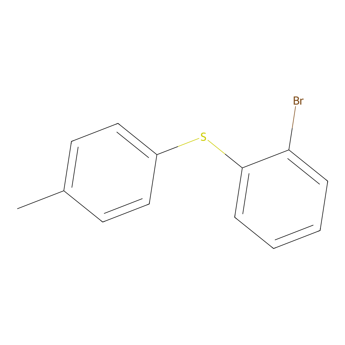 (2-Bromophenyl)(p-tolyl)sulfane molecular structure, CAS 15861-49-1