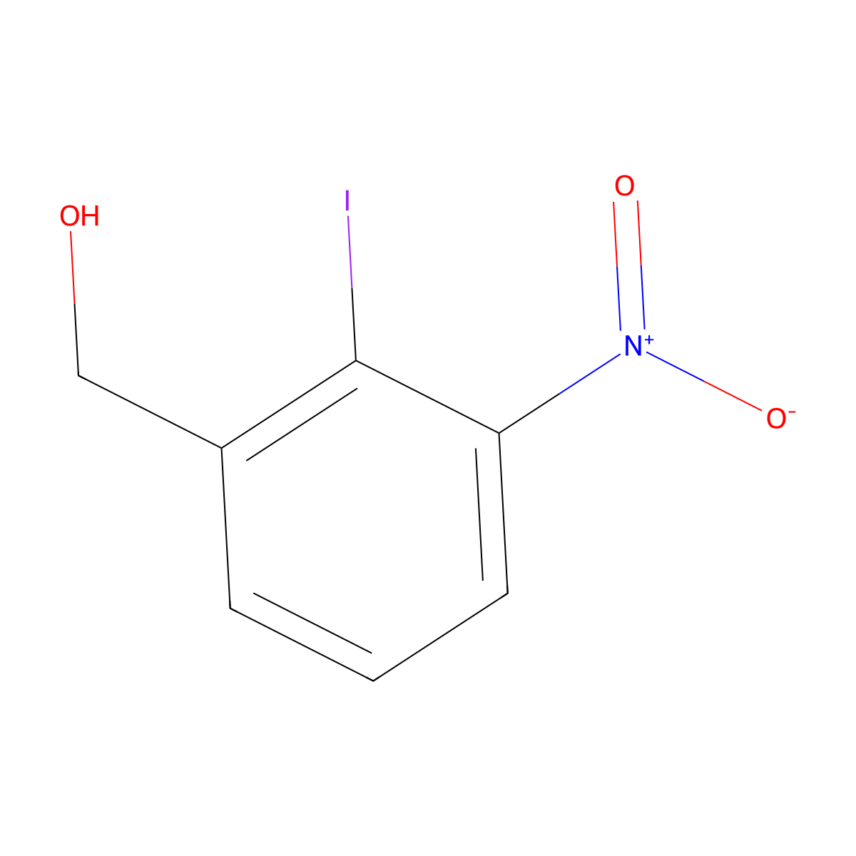 2-Iodo-3-nitrobenzyl alcohol molecular structure, CAS 158616-08-1