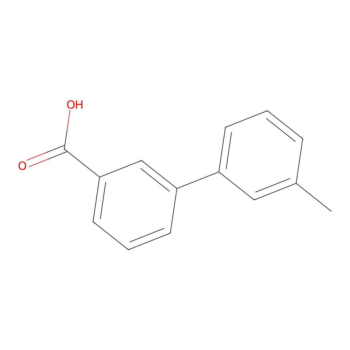 3'-Methyl-biphenyl-3-carboxylic acid molecular structure, CAS 158619-46-6
