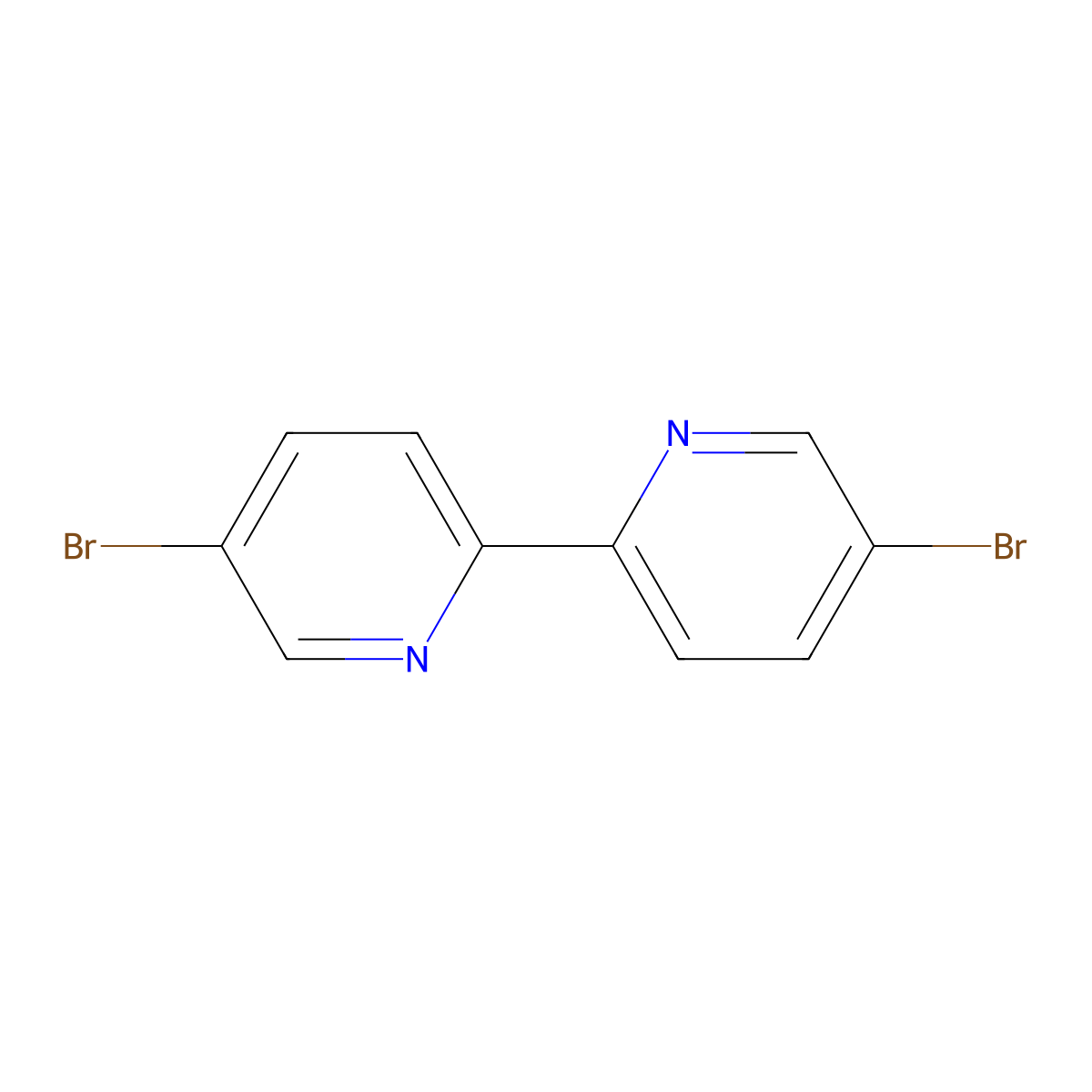 5,5'-Dibromo-2,2'-bipyridine molecular structure, CAS 15862-18-7