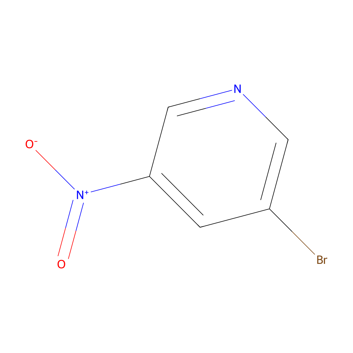 3-Bromo-5-nitropyridine molecular structure, CAS 15862-30-3