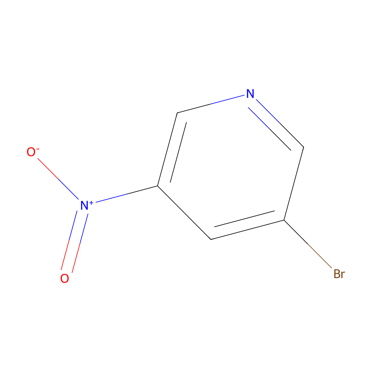 3-Bromo-5-nitropyridine molecular structure, CAS 15862-30-3