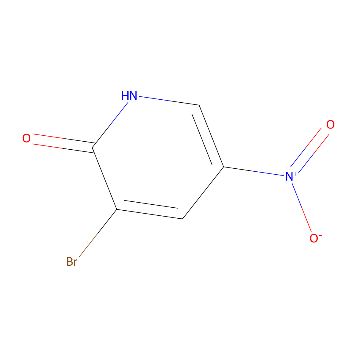 3-Bromo-2-hydroxy-5-nitropyridine molecular structure, CAS 15862-33-6
