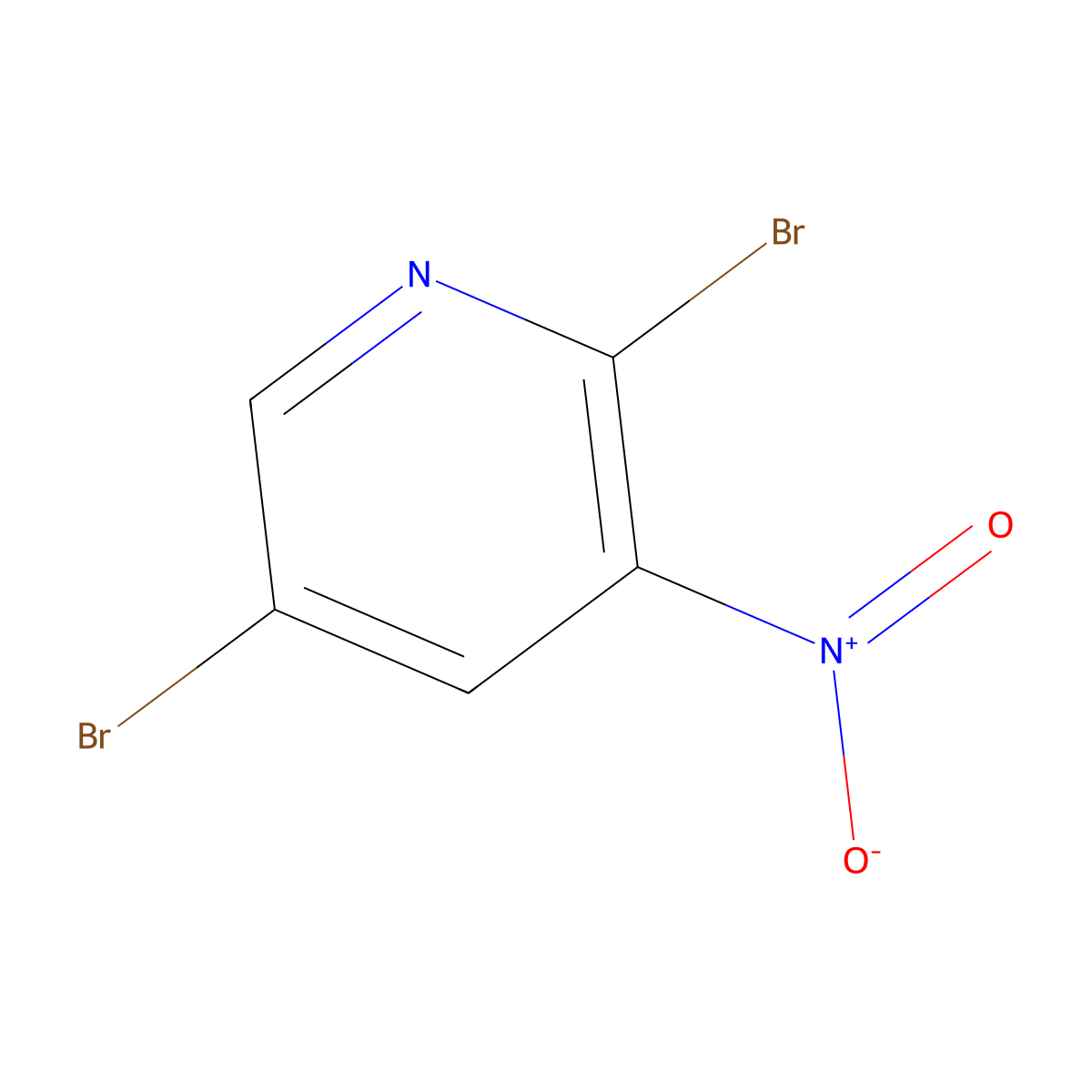 2,5-Dibromo-3-nitropyridine molecular structure, CAS 15862-37-0