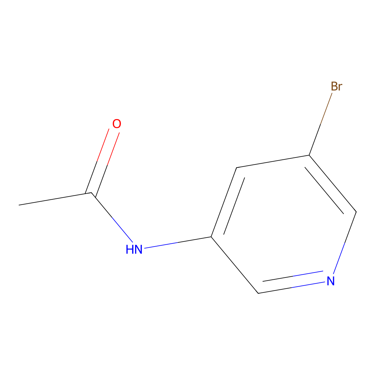 N-(5-bromopyridin-3-yl)acetamide molecular structure, CAS 15862-46-1