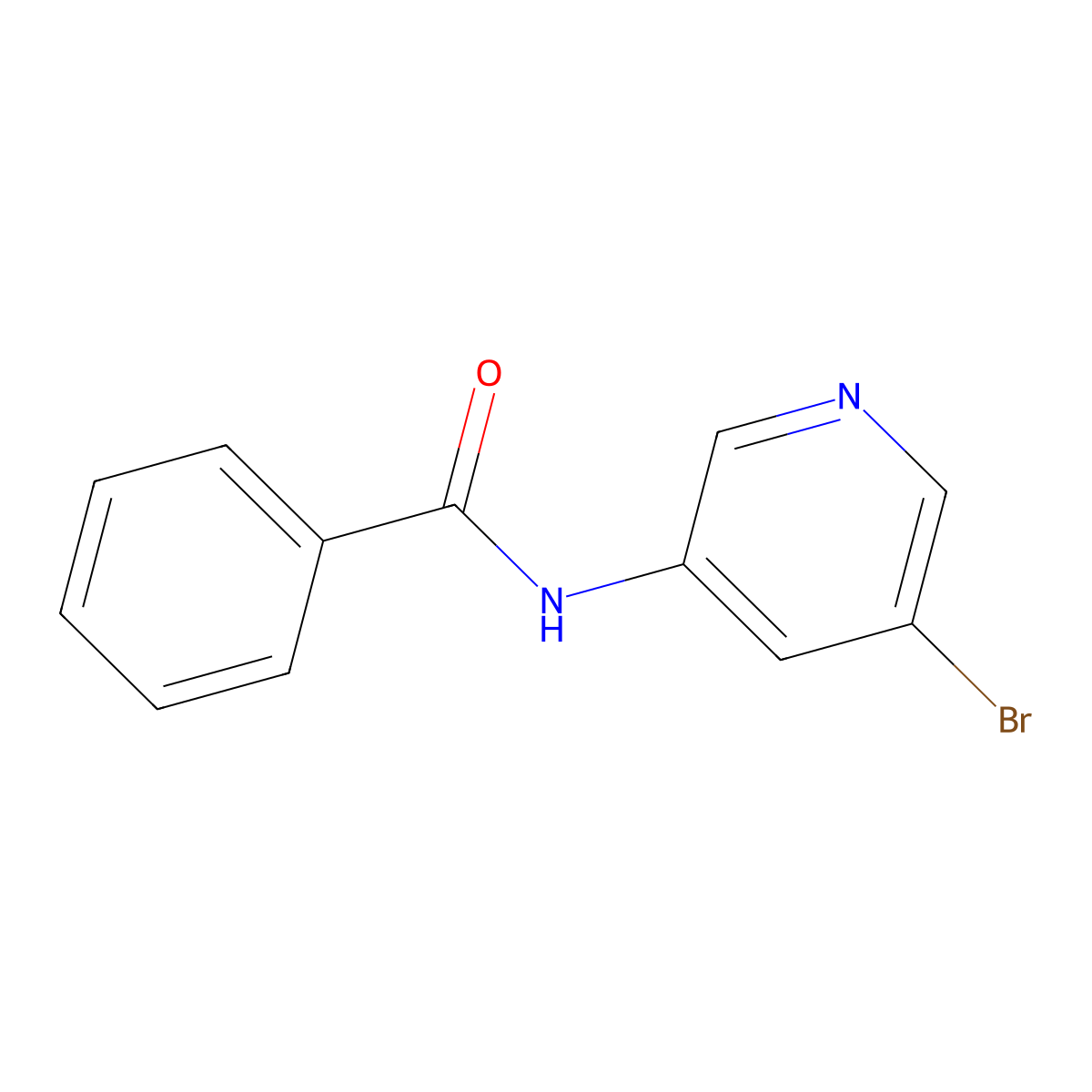 N-(5-bromopyridin-3-yl)benzamide molecular structure, CAS 15862-47-2