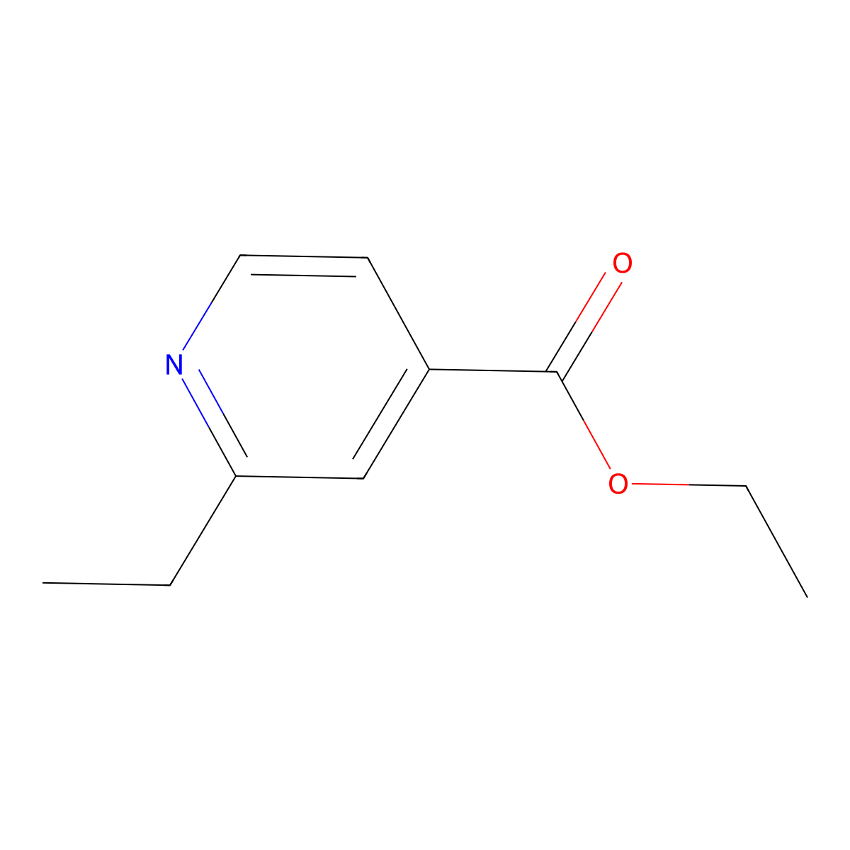 Ethyl 2-ethylpyridine-4-carboxylate molecular structure, CAS 15862-61-0