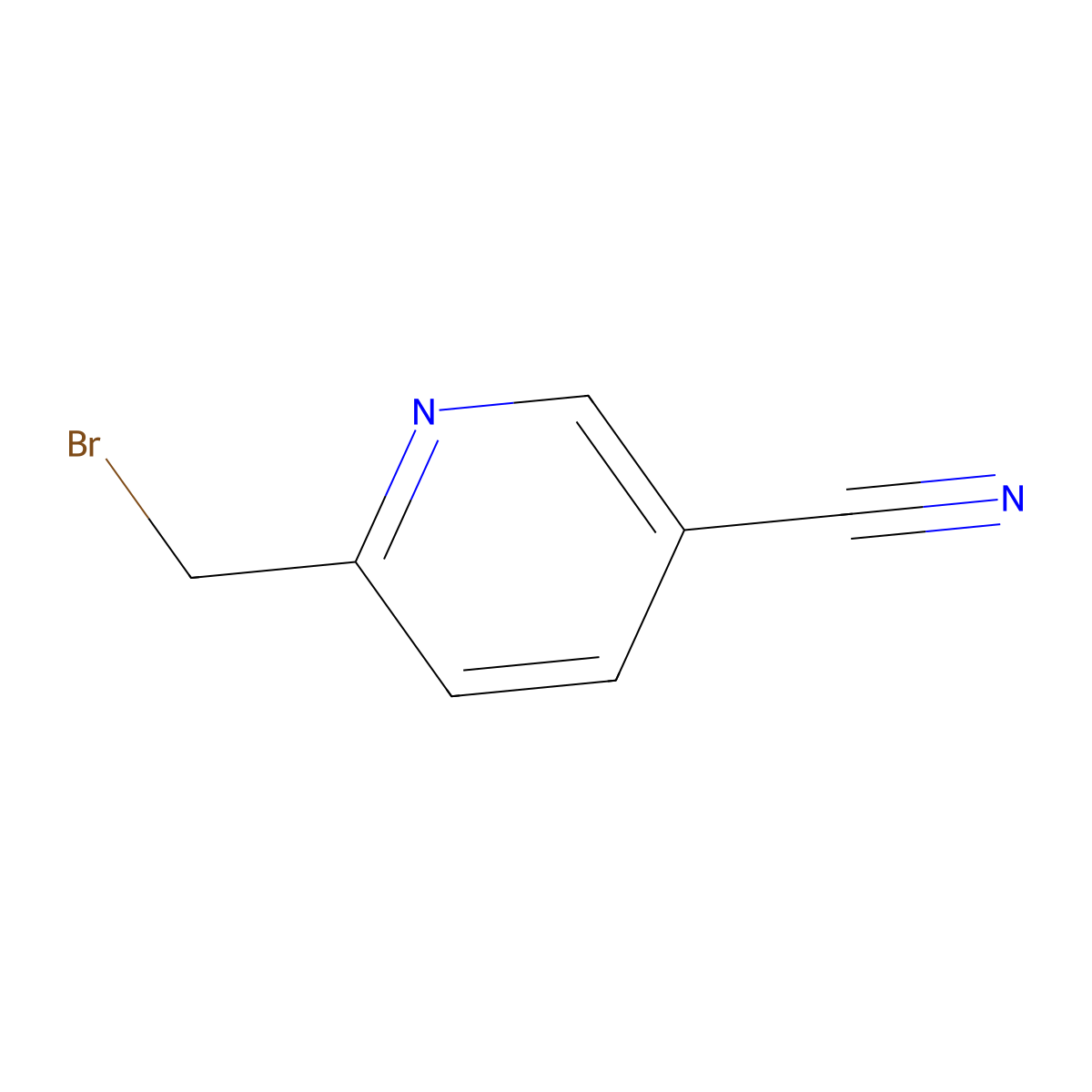 6-(Bromomethyl)pyridine-3-carbonitrile molecular structure, CAS 158626-15-4