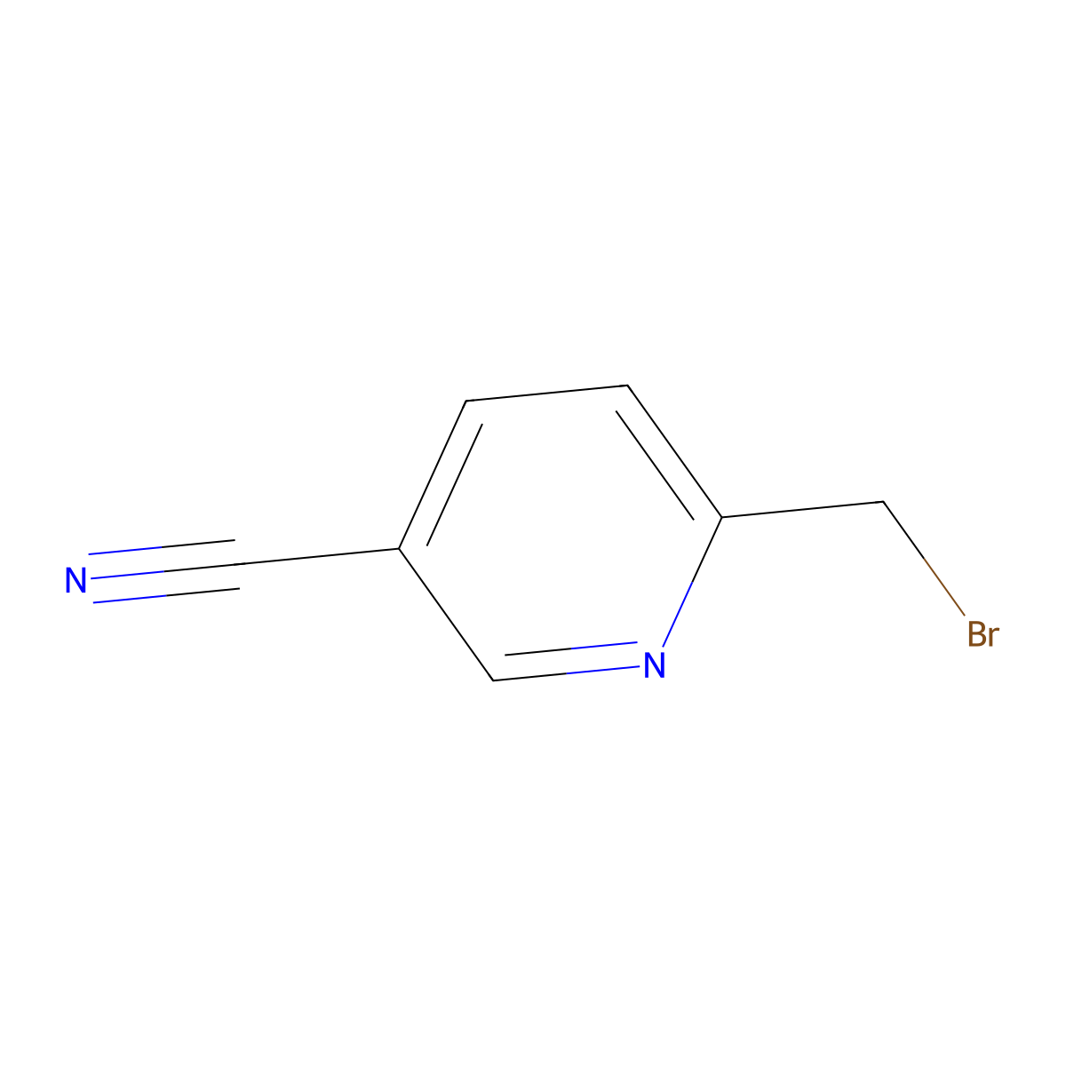 6-(Bromomethyl)pyridine-3-carbonitrile molecular structure, CAS 158626-15-4