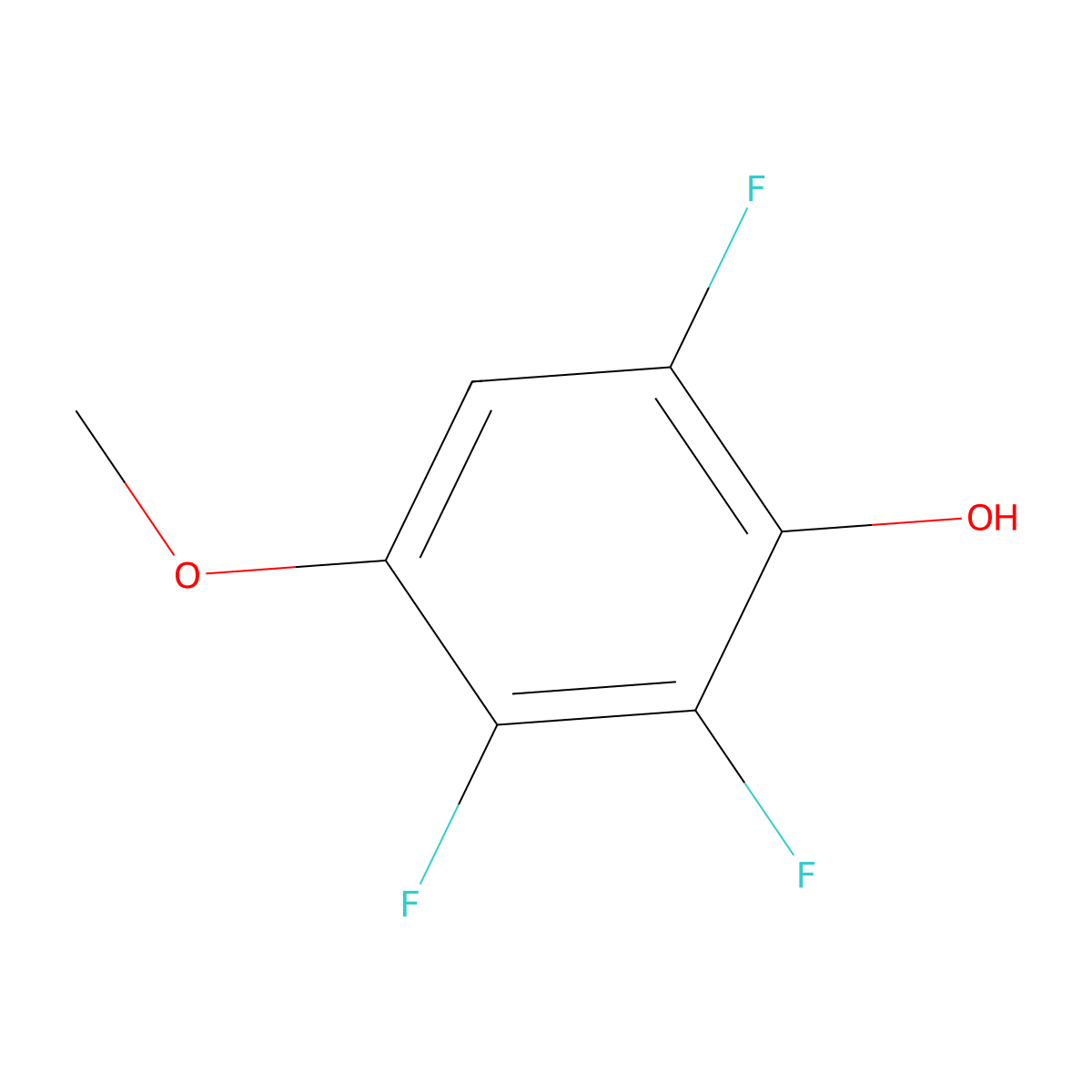 Phenol, 2,3,6-trifluoro-4-methoxy- molecular structure, CAS 158626-91-6