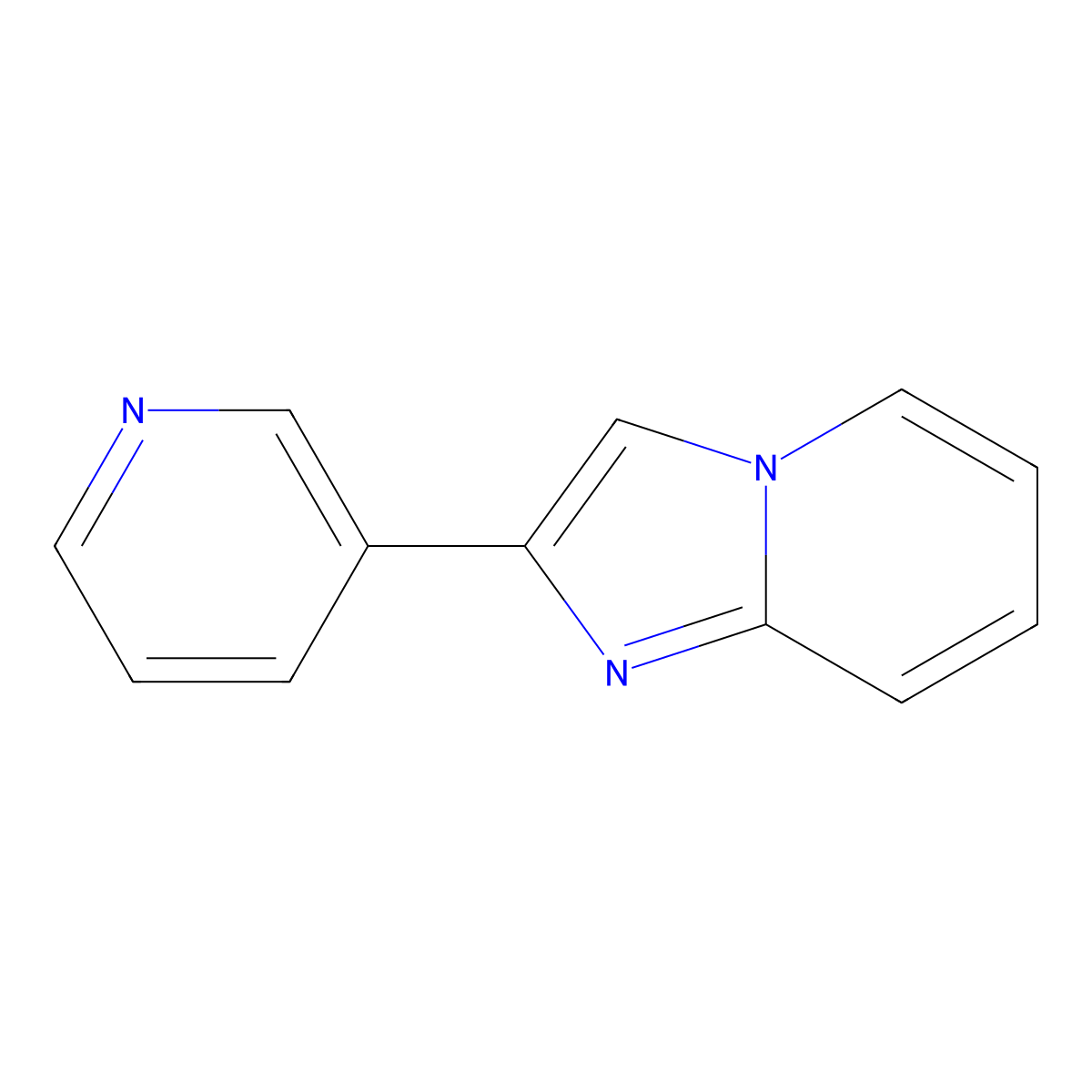 3-{Imidazo[1,2-a]pyridin-2-yl}pyridine molecular structure, CAS 158629-07-3