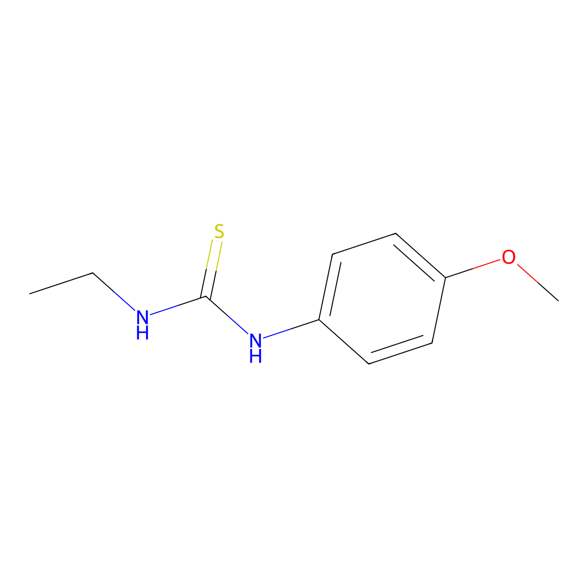 N-Ethyl-N'-(4-methoxyphenyl)thiourea molecular structure, CAS 15863-20-4