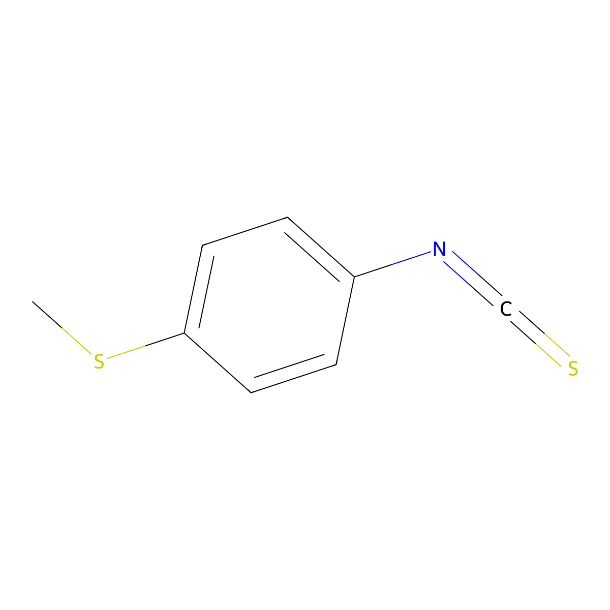 4-(Methylthio)phenyl isothiocyanate molecular structure, CAS 15863-41-9