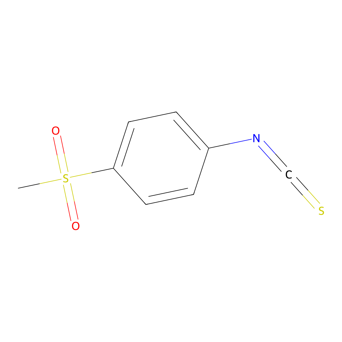 4-Methylsulfonylphenylisothiocyanate molecular structure, CAS 15863-56-6