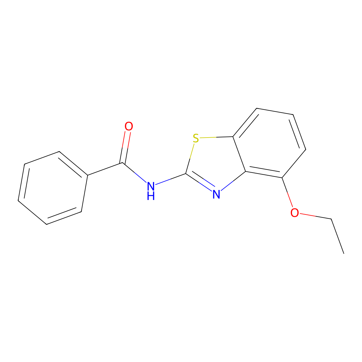 N-(4-ethoxy-1,3-benzothiazol-2-yl)benzamide molecular structure, CAS 15863-91-9
