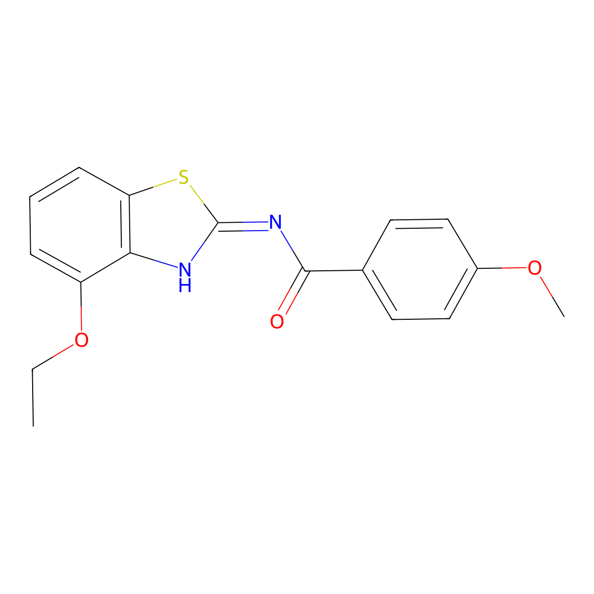 N-(4-ethoxy-1,3-benzothiazol-2-yl)-4-methoxybenzamide molecular structure, CAS 15863-92-0
