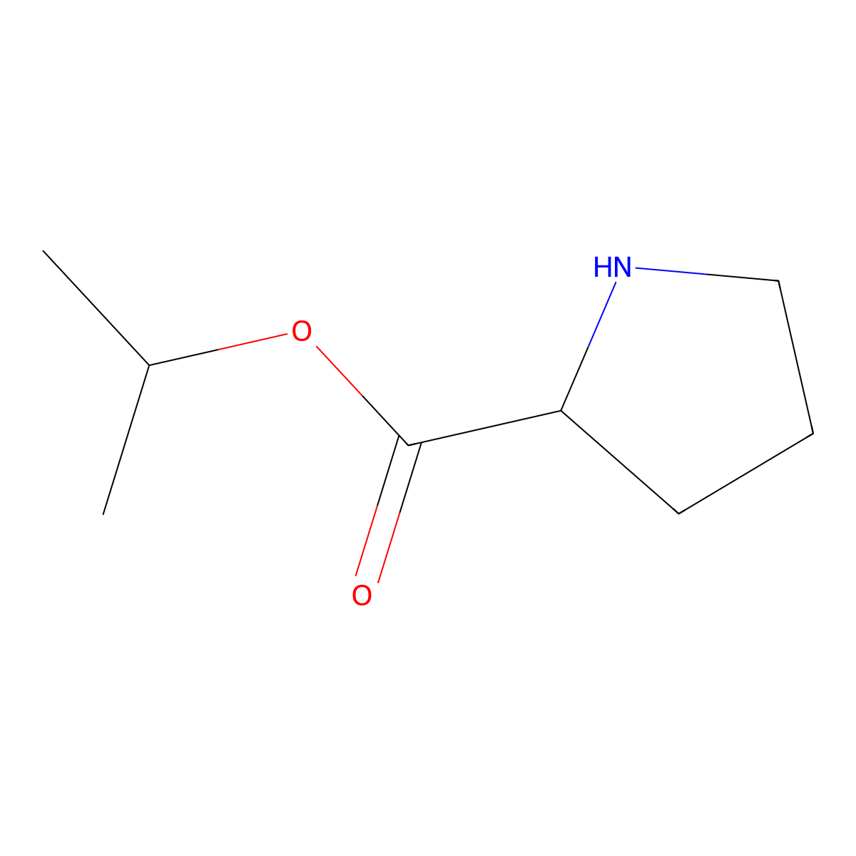 (R)-Isopropyl pyrrolidine-2-carboxylate molecular structure, CAS 158630-13-8