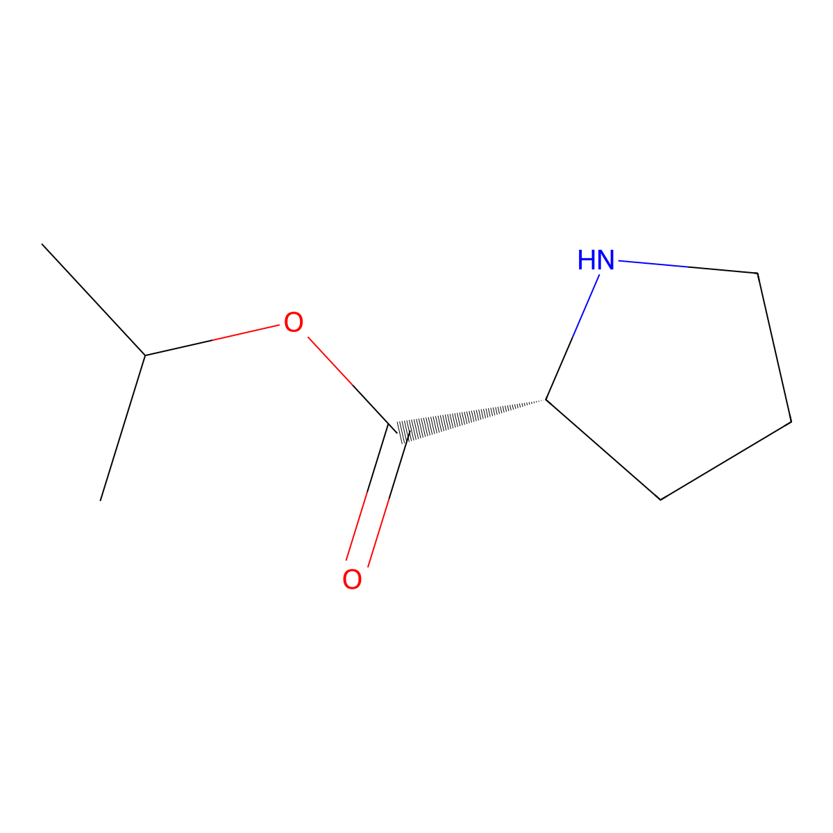 (R)-Isopropyl pyrrolidine-2-carboxylate molecular structure, CAS 158630-13-8