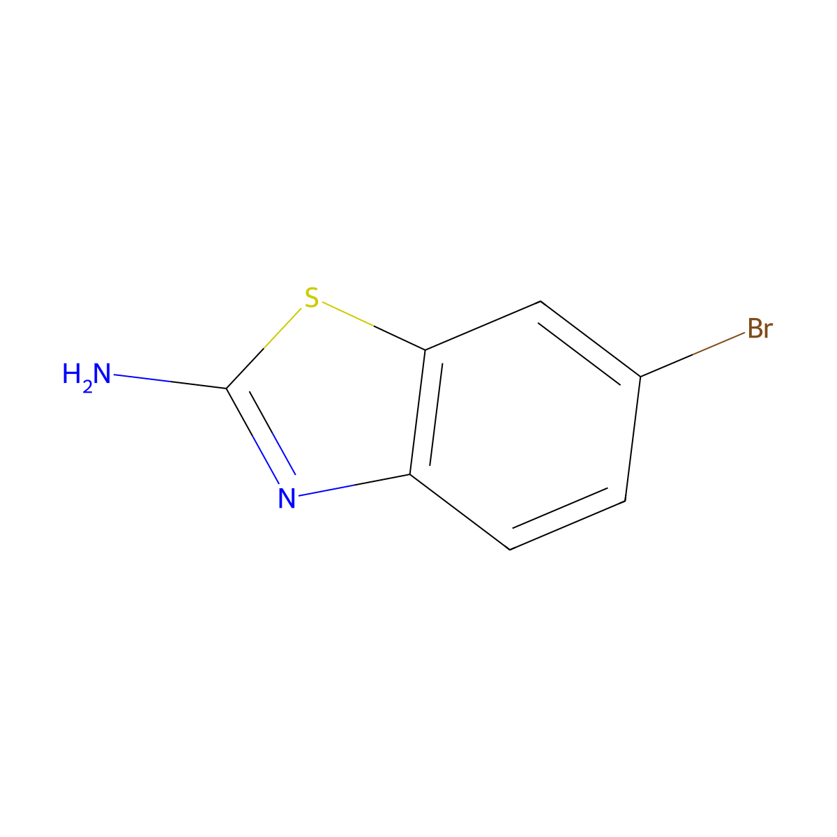 2-Benzothiazolamine, 6-bromo- molecular structure, CAS 15864-32-1
