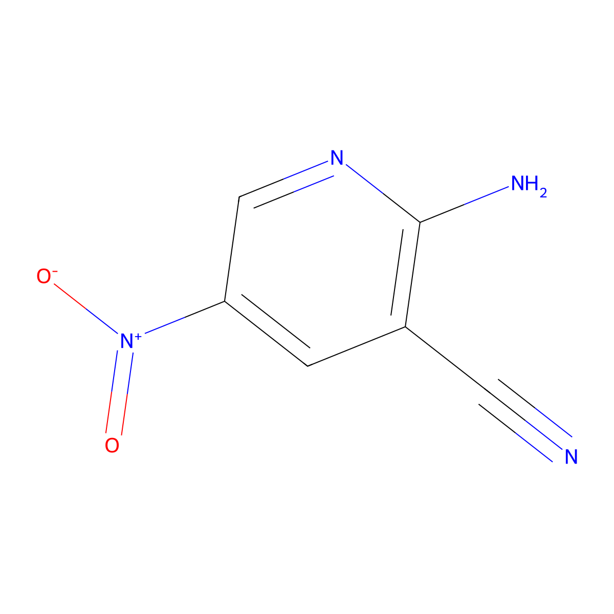 2-Amino-5-nitronicotinonitrile molecular structure, CAS 15864-85-4