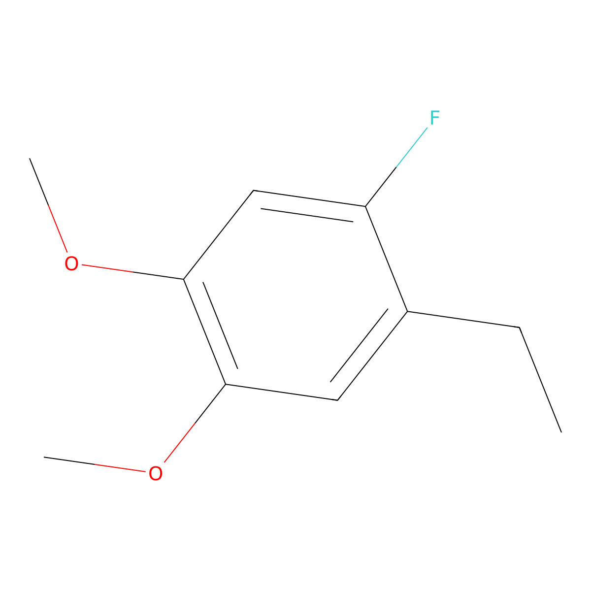 1-Ethyl-2-fluoro-4,5-dimethoxybenzene molecular structure, CAS 158641-46-4