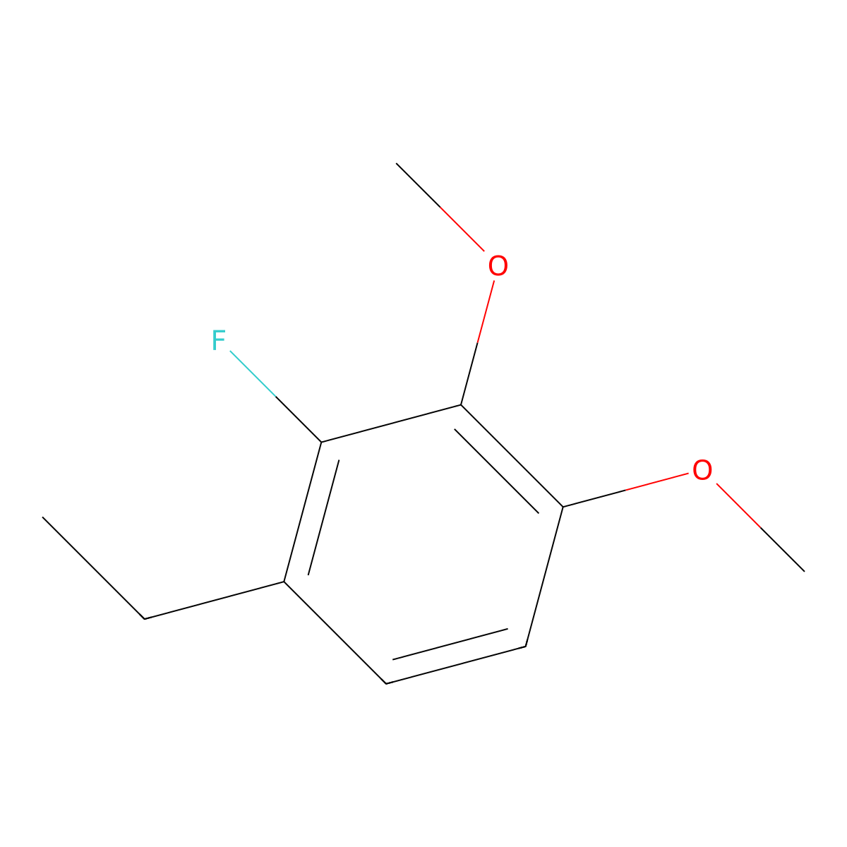1-Ethyl-2-fluoro-3,4-dimethoxybenzene molecular structure, CAS 158641-47-5