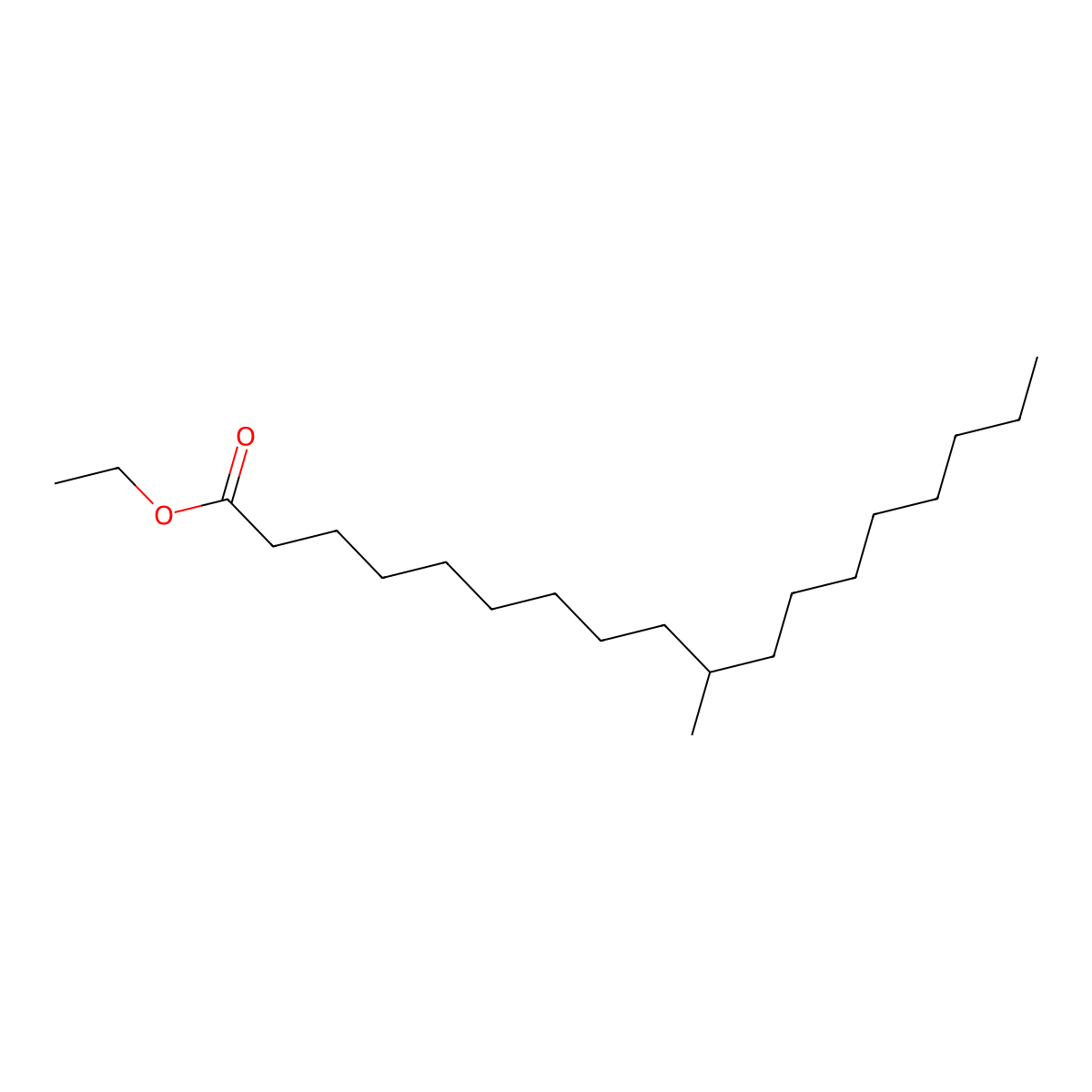 Ethyl 10-methyloctadecanoate molecular structure, CAS 158648-65-8