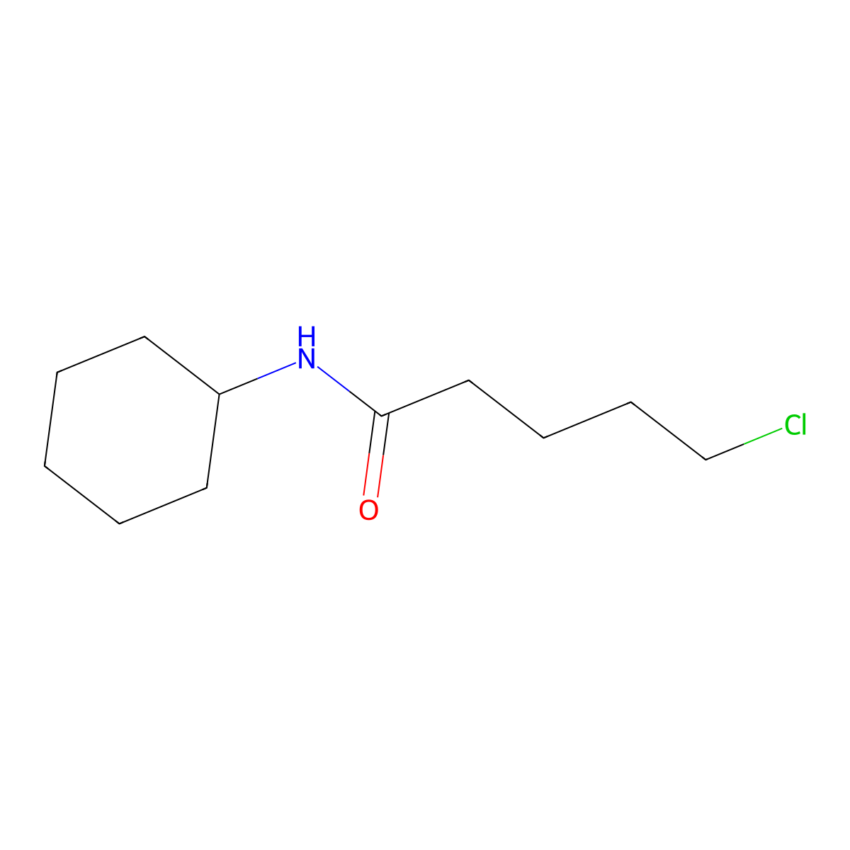 5-chloro-N-cyclohexylpentanamide molecular structure, CAS 15865-18-6