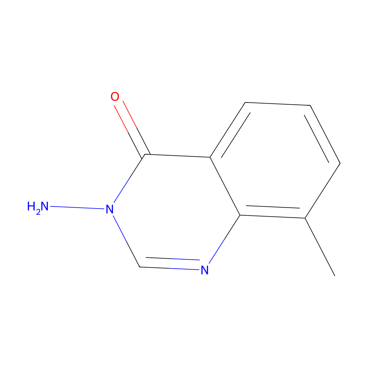 3-Amino-8-methyl-3,4-dihydroquinazolin-4-one molecular structure, CAS 158656-02-1