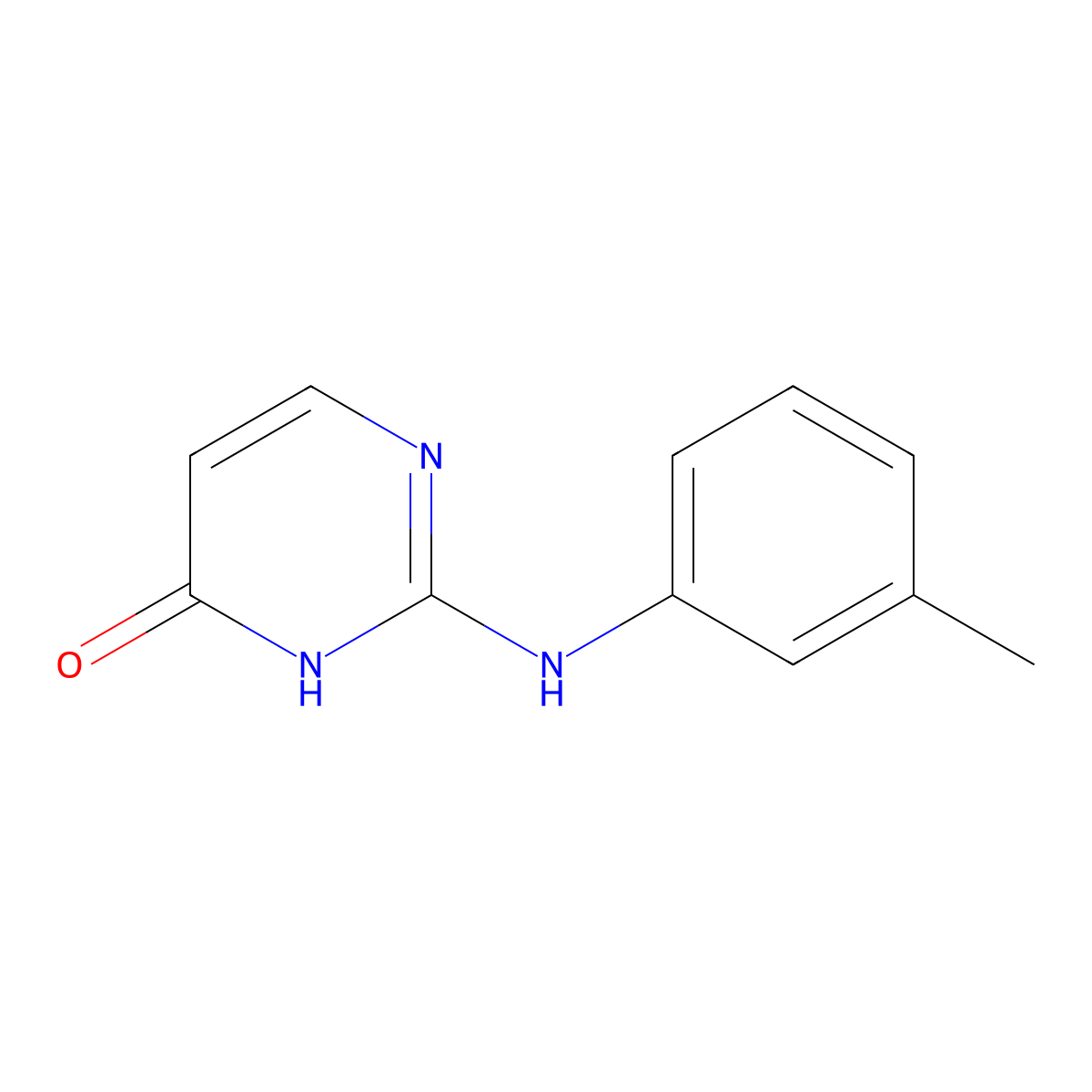 2-(3-methylanilino)-1H-pyrimidin-6-one molecular structure, CAS 158661-57-5