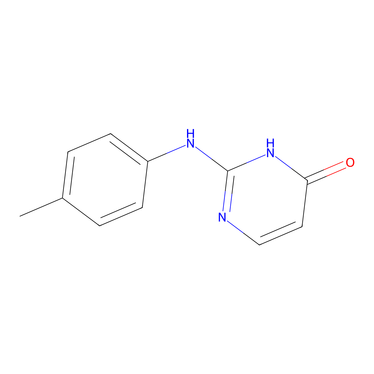 2-(4-methylanilino)-1H-pyrimidin-6-one molecular structure, CAS 158661-58-6
