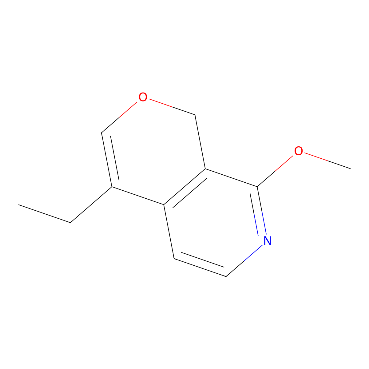 4-ethyl-8-methoxy-1H-pyrano[3,4-c]pyridine molecular structure, CAS 158669-25-1