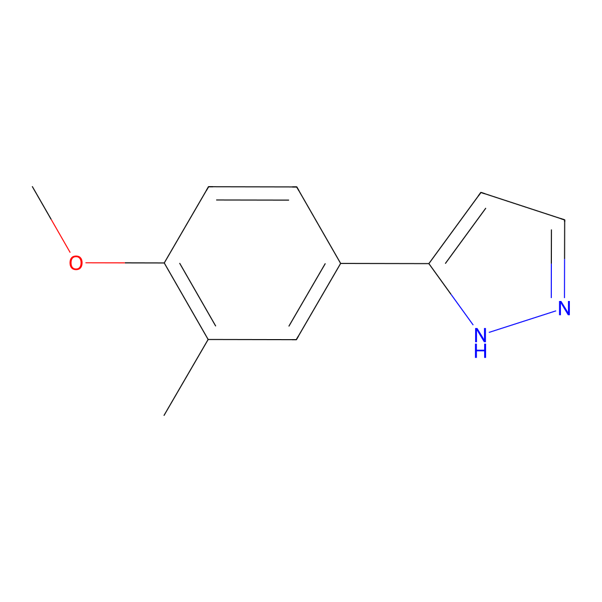 3-(4-Methoxy-3-methylphenyl)-1H-pyraZole molecular structure, CAS 1586700-37-9