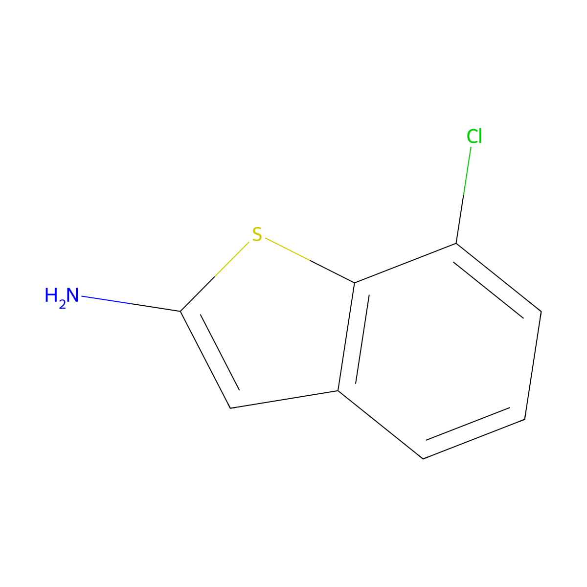 7-Chlorobenzo[b]thiophen-2-amine molecular structure, CAS 1586767-45-4