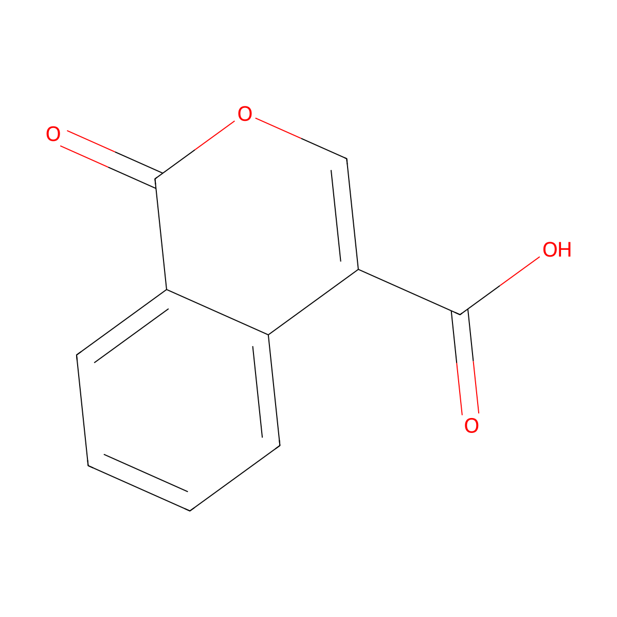 1-Oxo-1H-isochromene-4-carboxylic acid molecular structure, CAS 15868-29-8