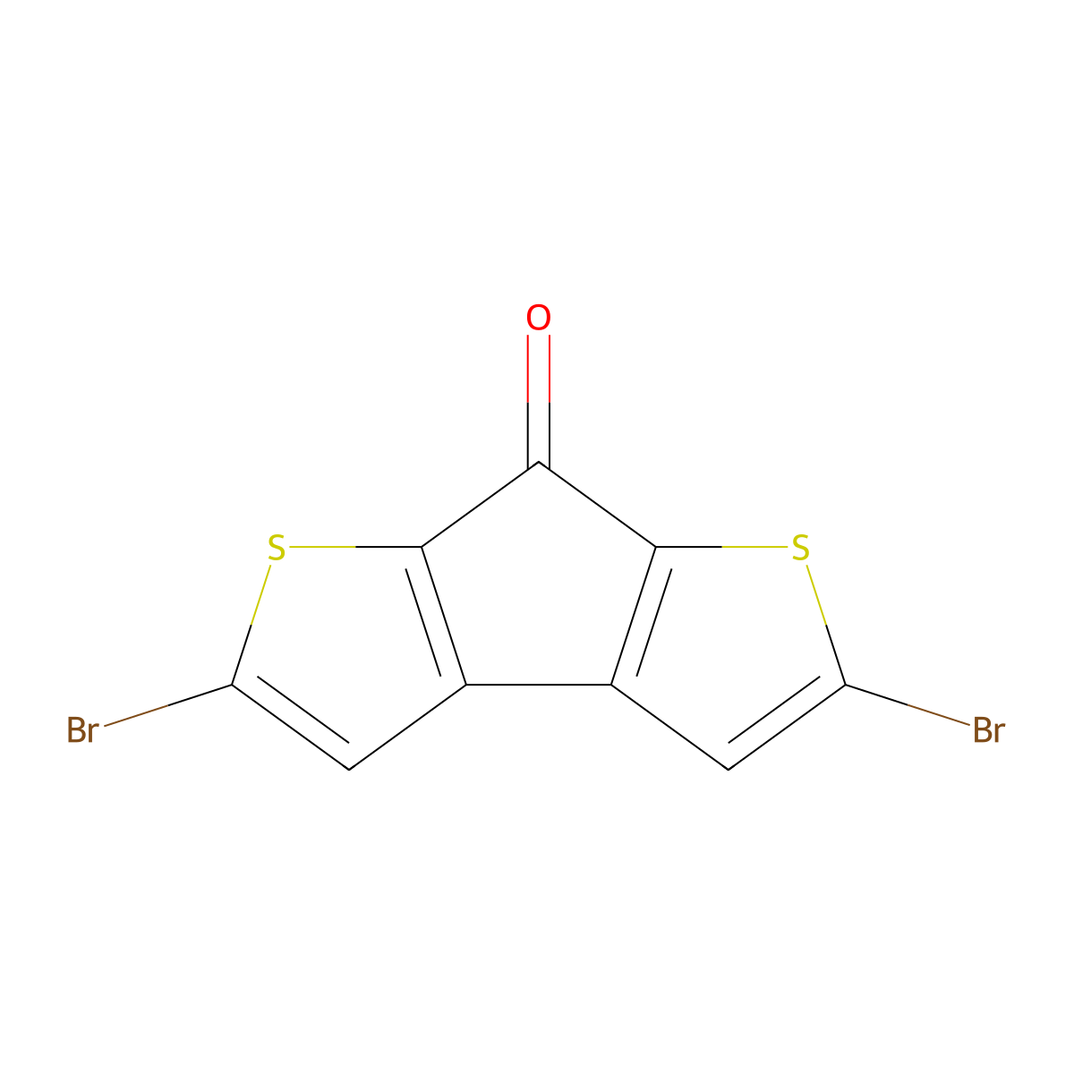 2,5-Dibromo-7H-cyclopenta[1,2-b:4,3-b']dithiophen-7-one molecular structure, CAS 1586827-98-6