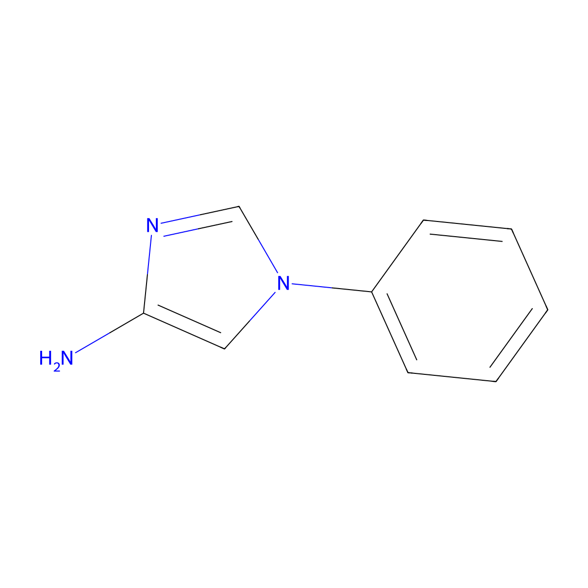 1-phenyl-1H-imidazol-4-amine molecular structure, CAS 158688-63-2