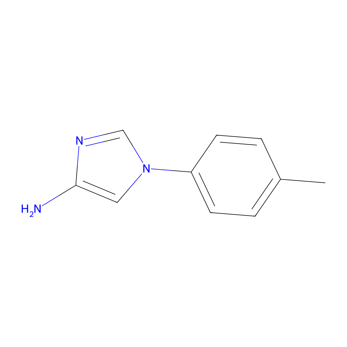 4-Amino-1-(4-tolyl)imidazole molecular structure, CAS 158688-64-3