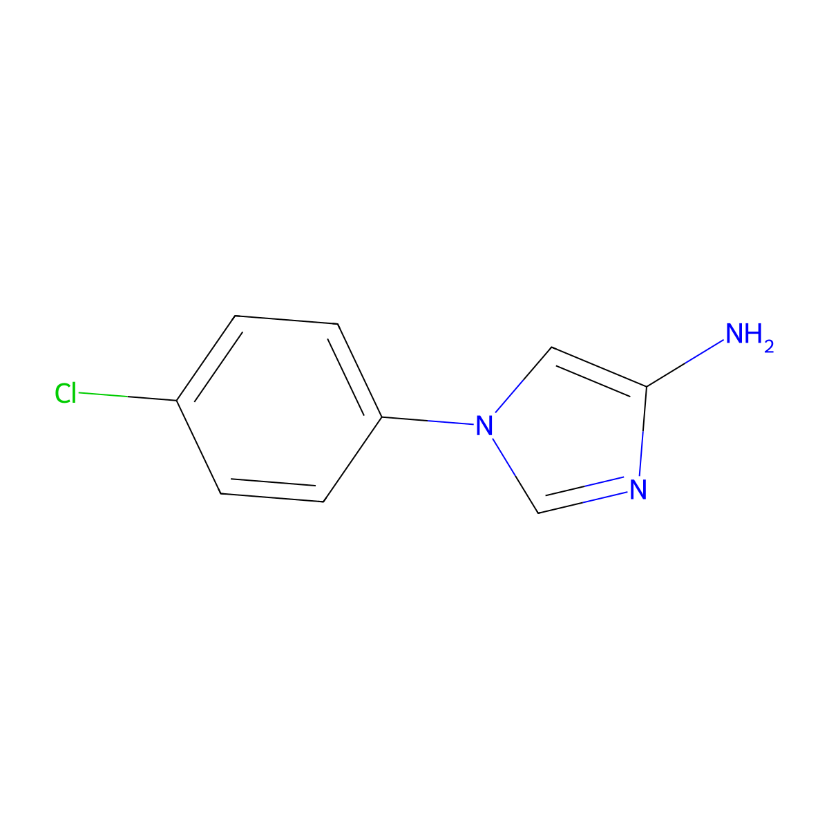 1-(4-Chlorophenyl)-1H-imidazol-4-amine molecular structure, CAS 158688-65-4