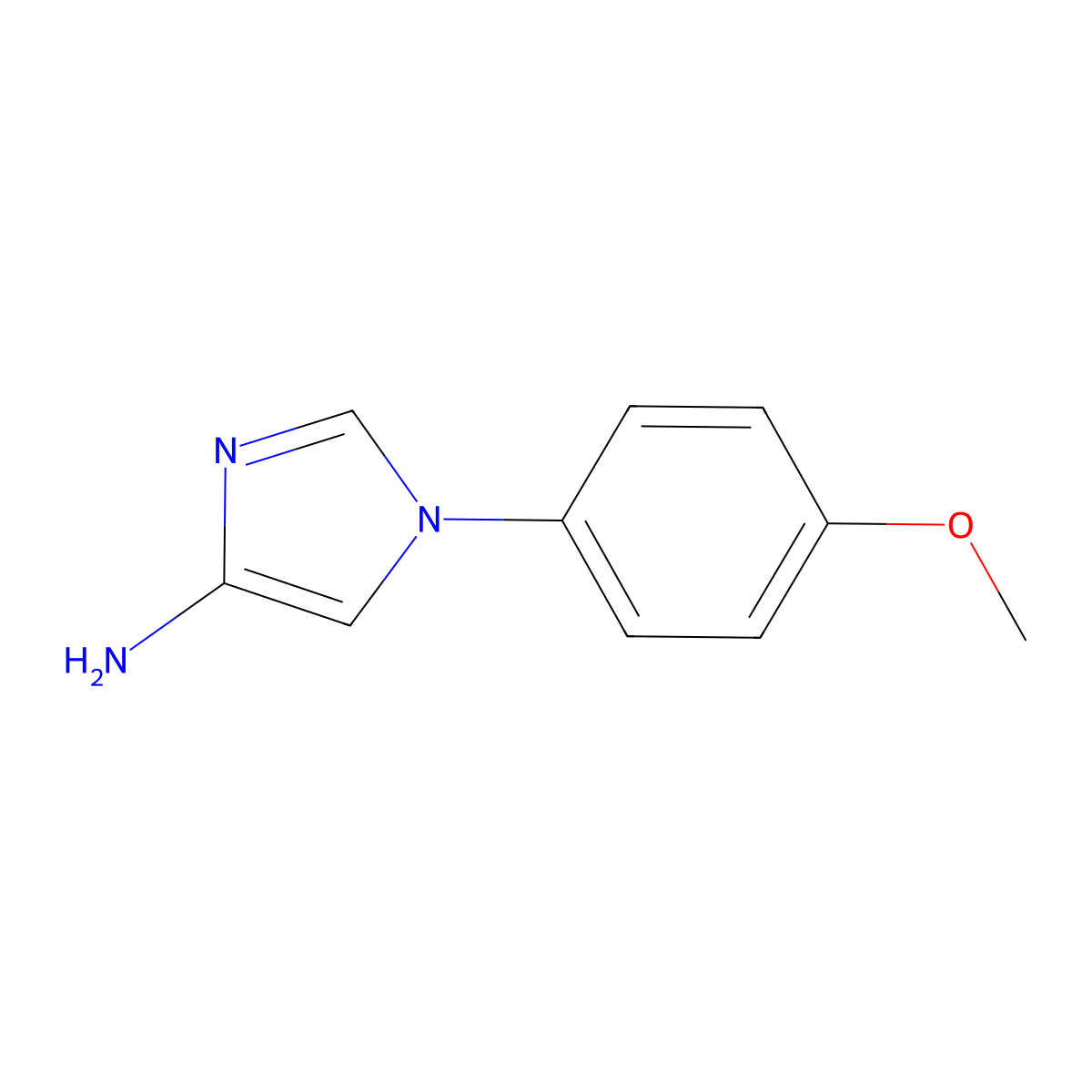 4-Amino-1-(4-methoxyphenyl)imidazole molecular structure, CAS 158688-66-5