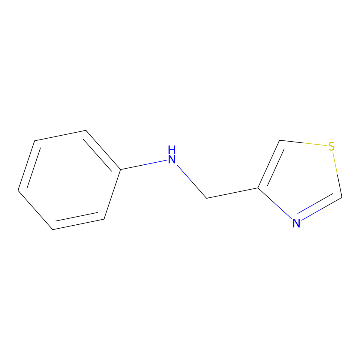 N-(1,3-thiazol-4-ylmethyl)aniline molecular structure, CAS 15869-08-6