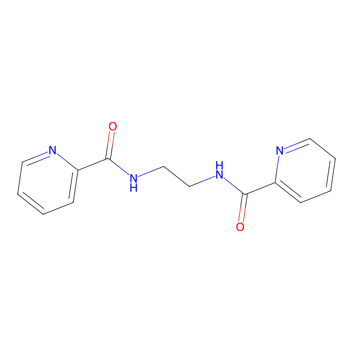 N-[2-(pyridine-2-carbonylamino)ethyl]pyridine-2-carboxamide molecular structure, CAS 15869-49-5